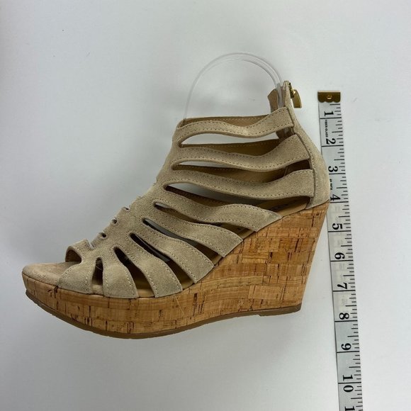 Cordani Made in Italy Electra Wedge Suede Cage Platform Sandal - Picture 15 of 16